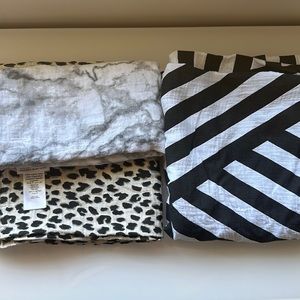 Set of 3 Pottery Barn Kids Blankets - 48”x48”